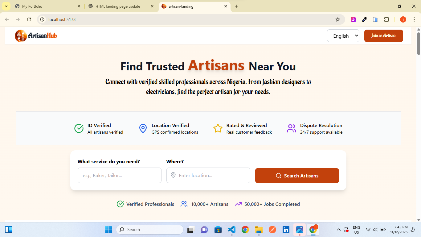 ArtisanHub Marketplace